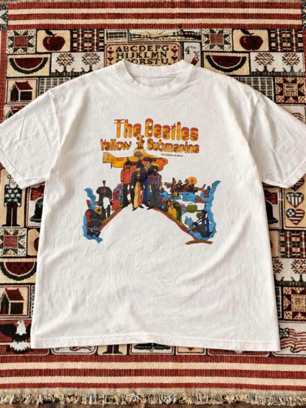 Gildan White Beatles Yellow Submarine Graphic Tee